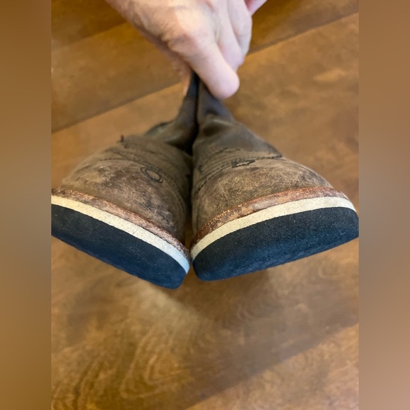 Justin kids Brown Western Cowboy Boots 1.5 - Picture 6 of 9